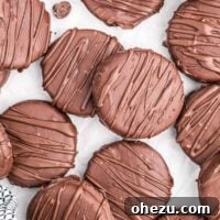 chocolate covered oreos on wax paper