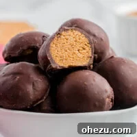Peanut Butter Balls with Graham Crackers, freshly dipped in chocolate