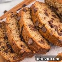 slices of chocolate chip banana bread