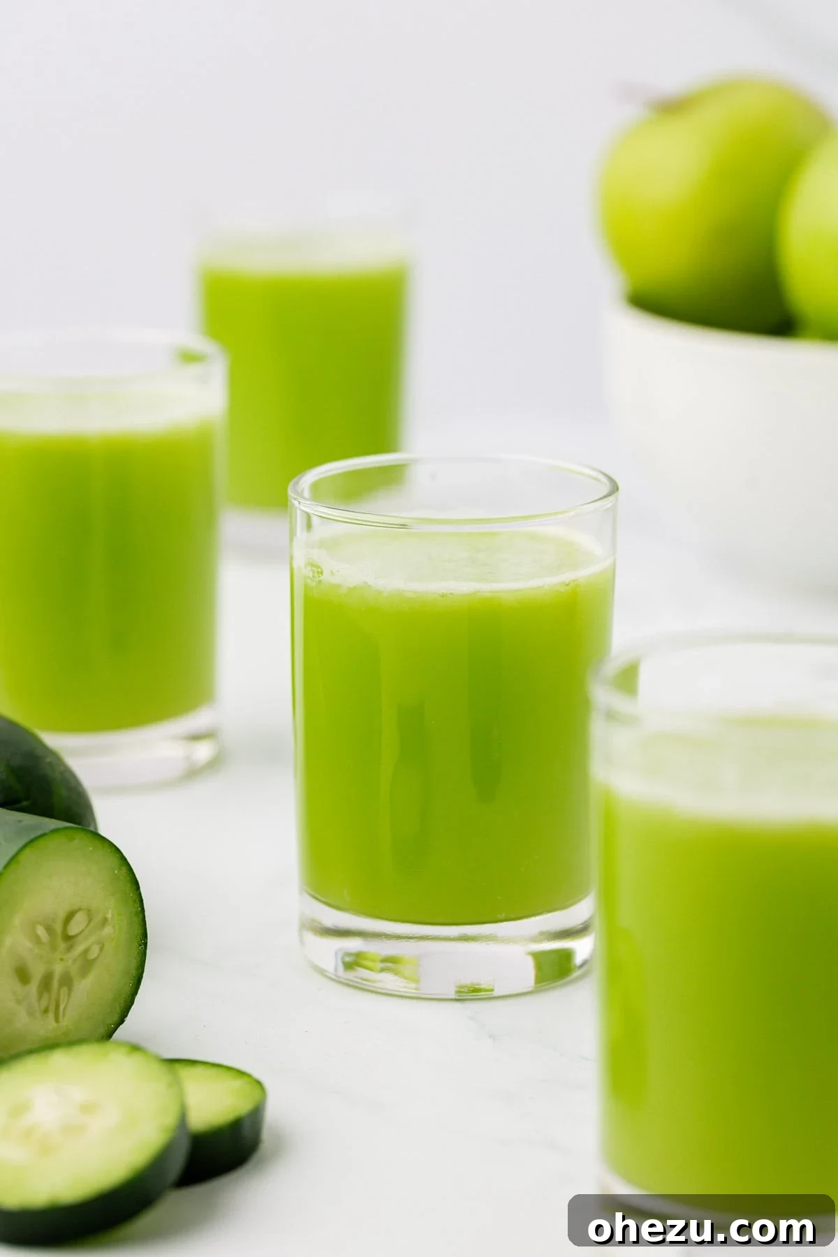 A crisp, clean image of cucumber juice in a simple glass, ready for a healthy sip.