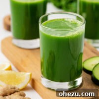 kale juice in a glass