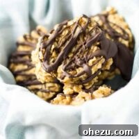 Healthy Peanut Butter No Bake Cookies - recipe via @buildyourbite