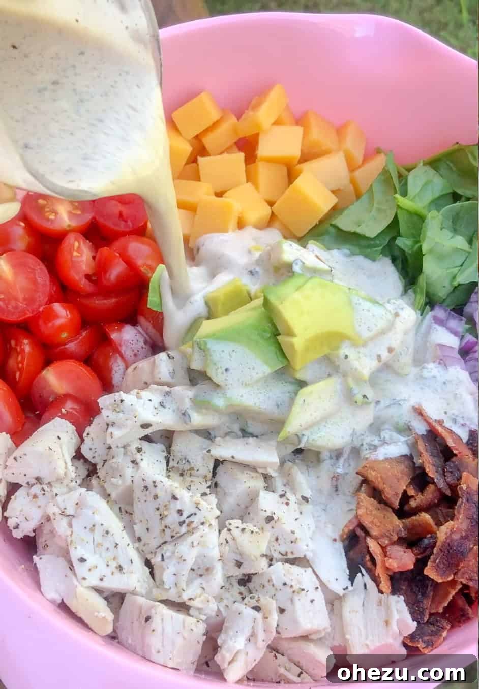 Creamy Avocado Chicken BLT Pasta Salad 2 Creamy Chicken Avocado BLT Pasta Salad, a perfect summer dish