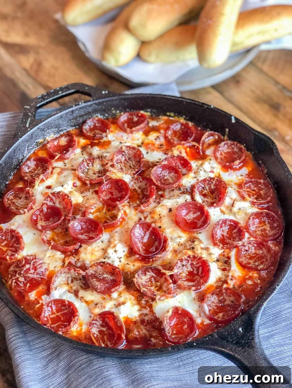 Loaded Meat Pizza Dip 2 Rich and Bubbly Meat Lover's Pizza Dip Ready to Serve