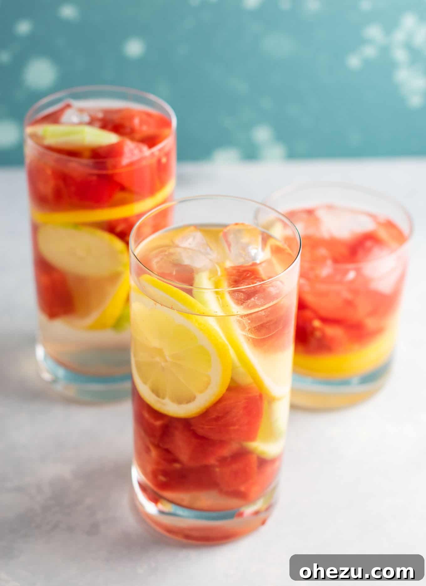 Refreshing Watermelon Cucumber Lemon Detox Water