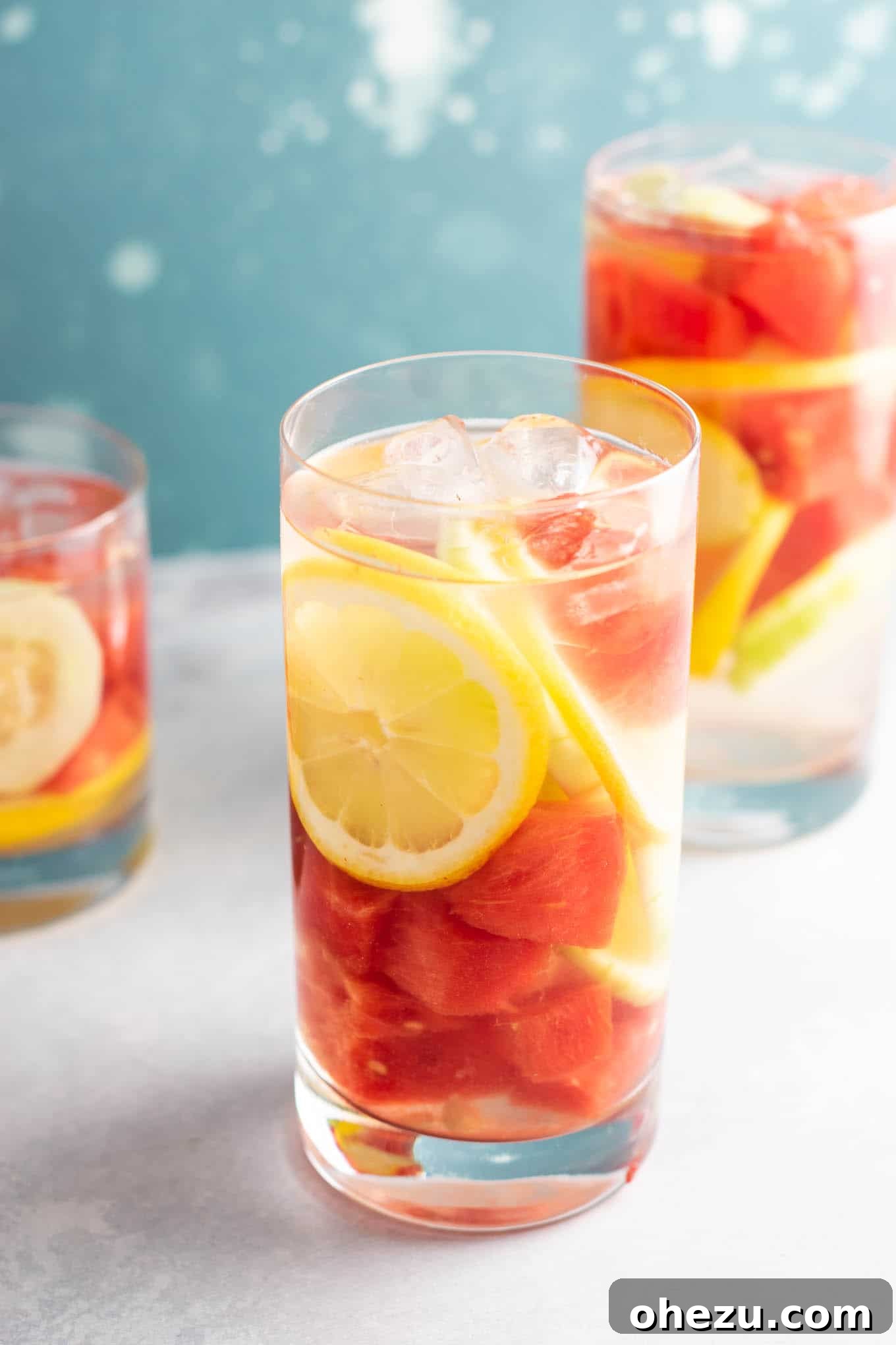 Delicious and Hydrating Watermelon Water with Cucumber and Lemon