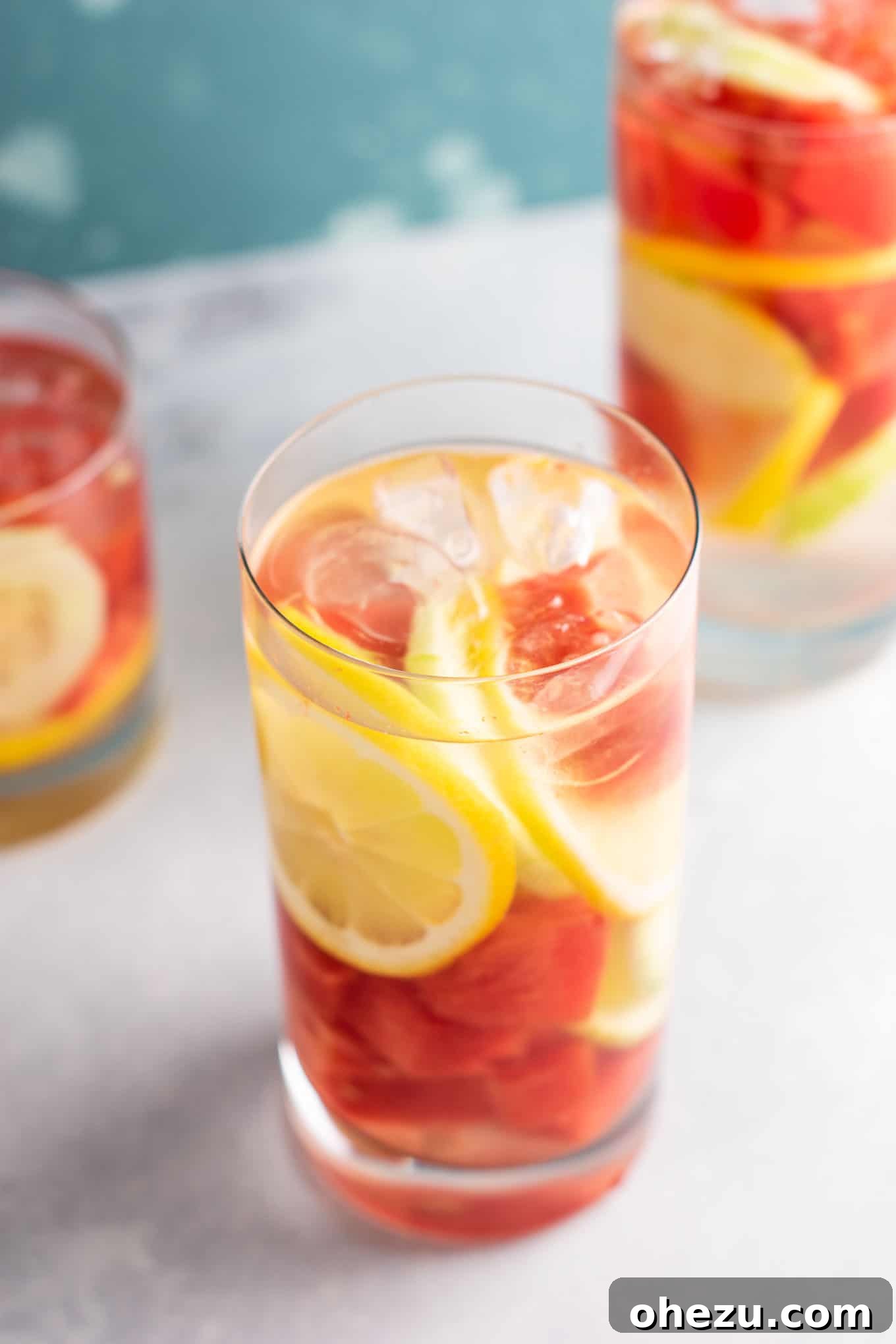 Watermelon Infused Water with Cucumber and Lemon for Optimal Hydration