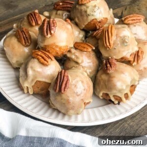Image of a single Pecan Maple Bacon Fritter Bite