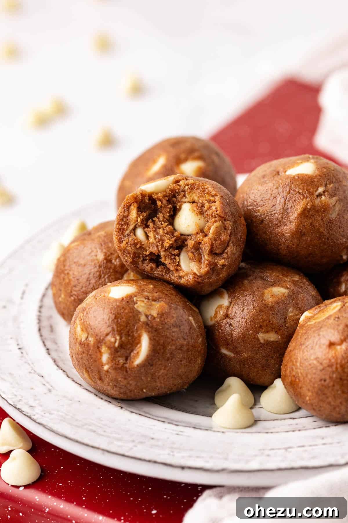 Festive Gingerbread Power Bites 2 Delicious gingerbread energy bites arranged attractively