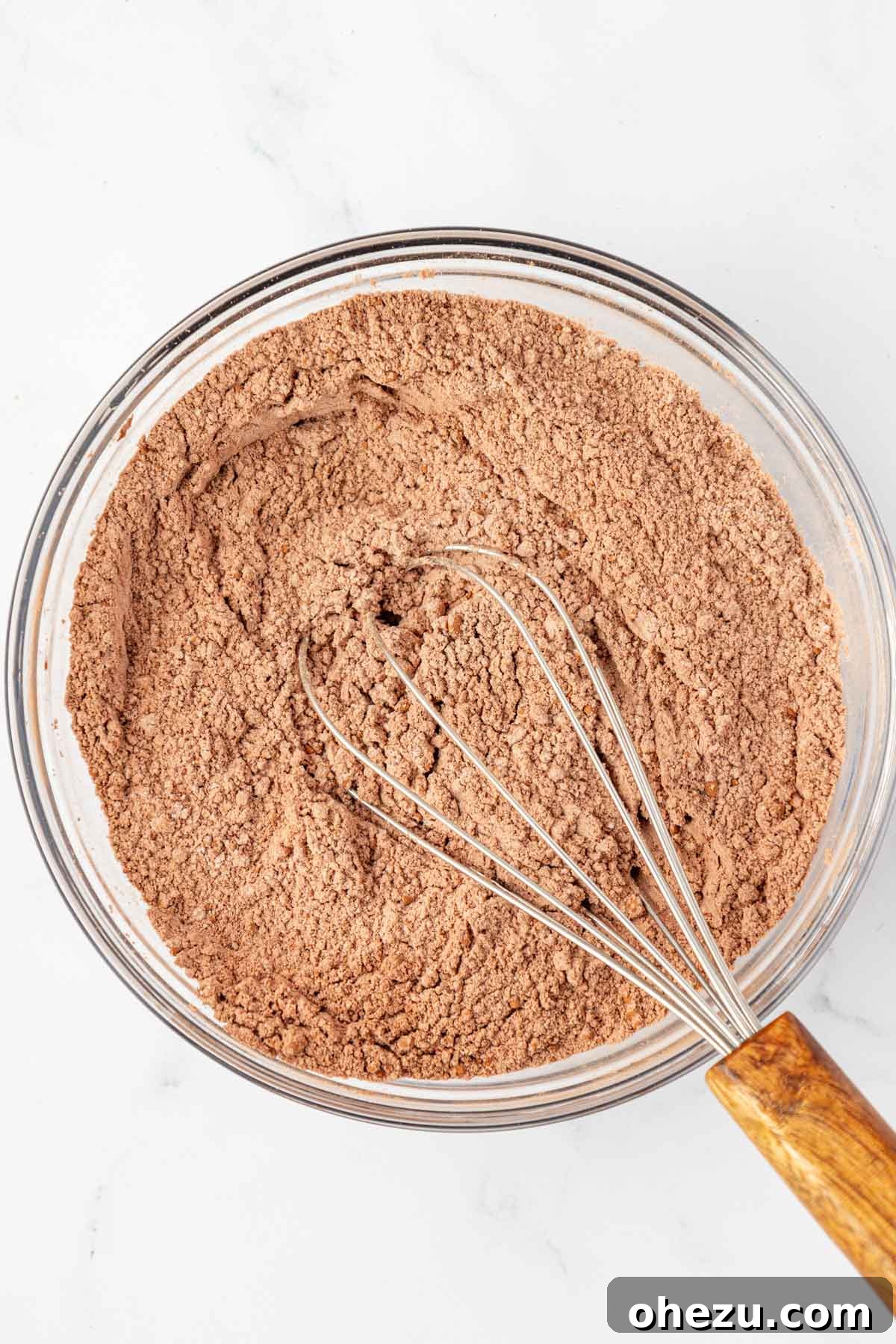Dry ingredients thoroughly whisked together in a bowl