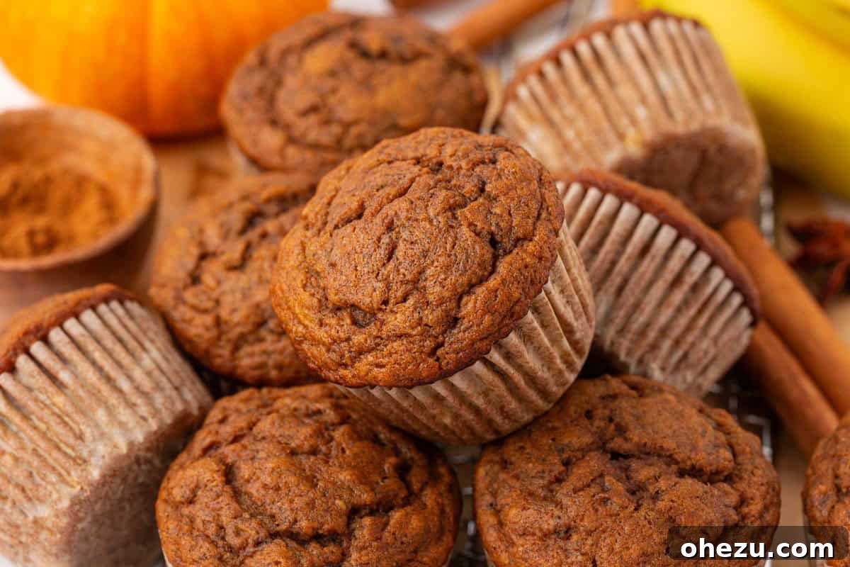 Delicious Pumpkin Banana Muffins, perfect for a fall treat