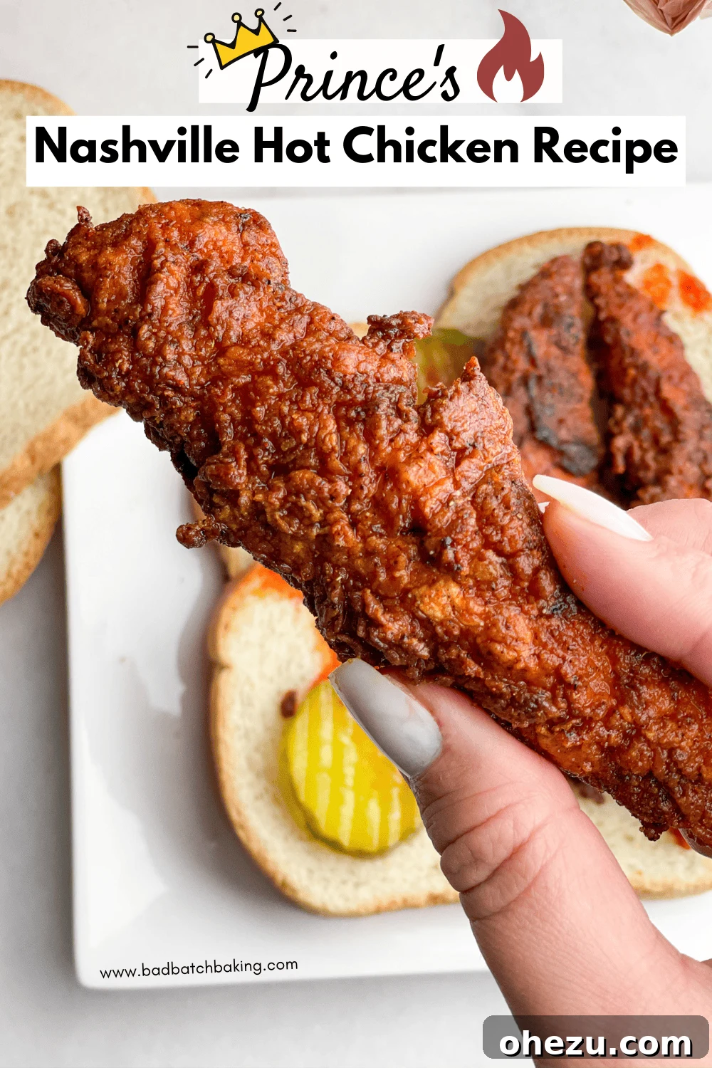 Embrace the Heat: Nashville Hot Chicken, Prince's Way 7 Serving Nashville Hot Chicken on white bread with pickles