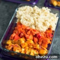 Sweet Chili Tofu Power Bowls 12 Meal Prep Sweet Chili Tofu Bowls with brown rice and vegetables. A delicious vegan or vegetarian meal! #vegan #vegetarian #veganmealprep #tofu