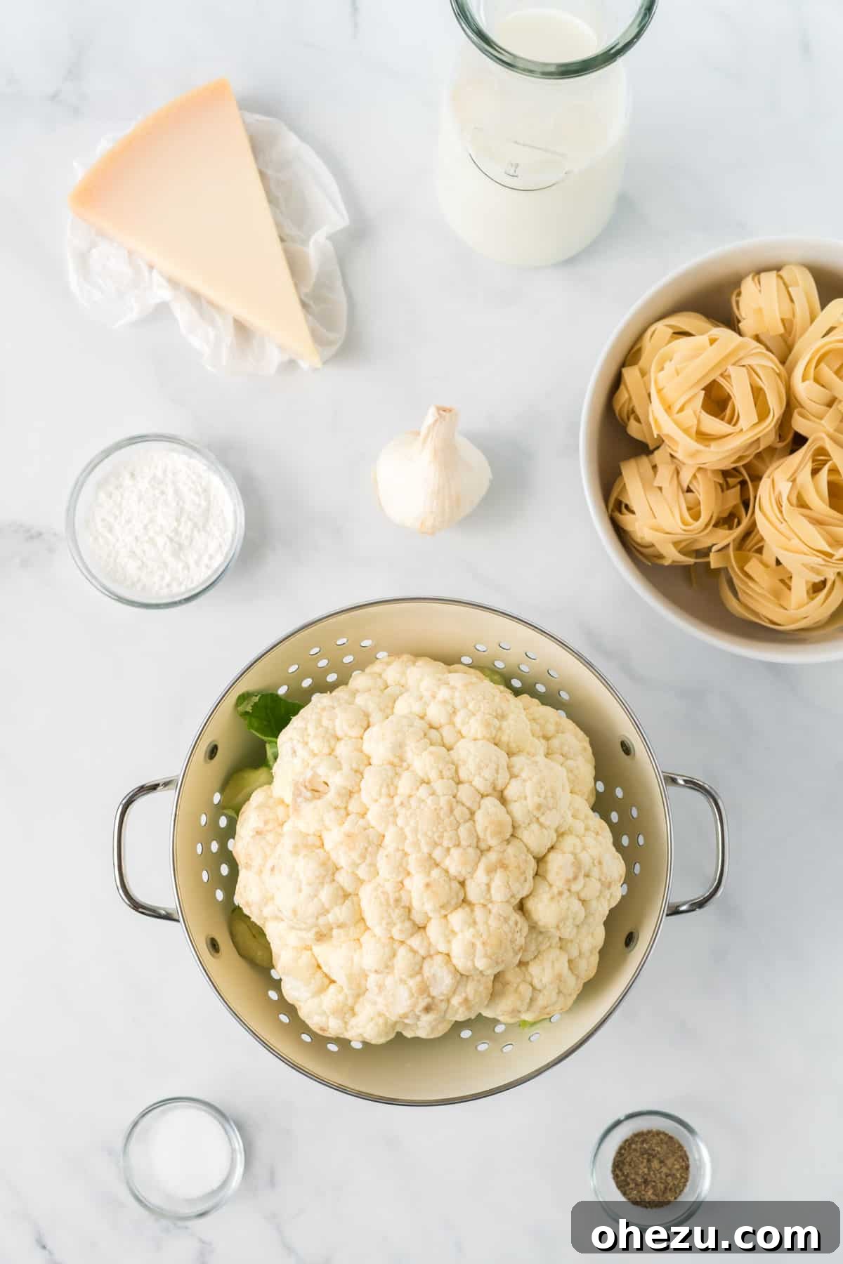 ingredients needed to make cauliflower Alfredo sauce