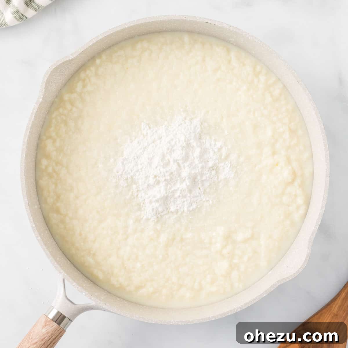 cornstarch added to the cauliflower sauce