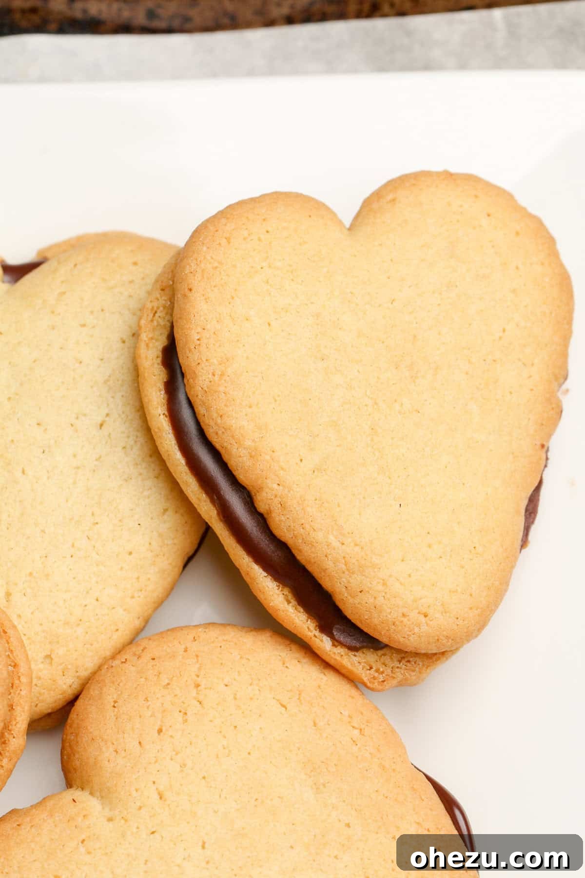 Plated Double Dark Homemade Milano Cookies