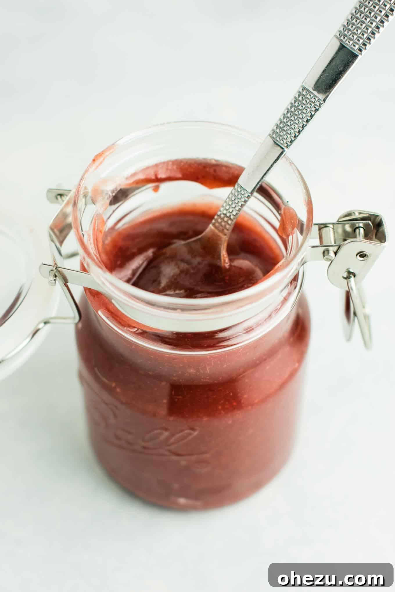 Sweet & Tangy Slow Cooker Cranberry Apple Butter 5 Smooth and rich slow cooker cranberry apple butter after blending, ready for serving. (vegan, gluten free, naturally sweetened)