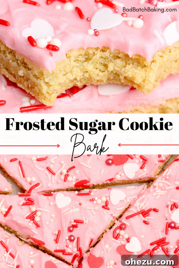 Frosted Sugar Cookie Bark
