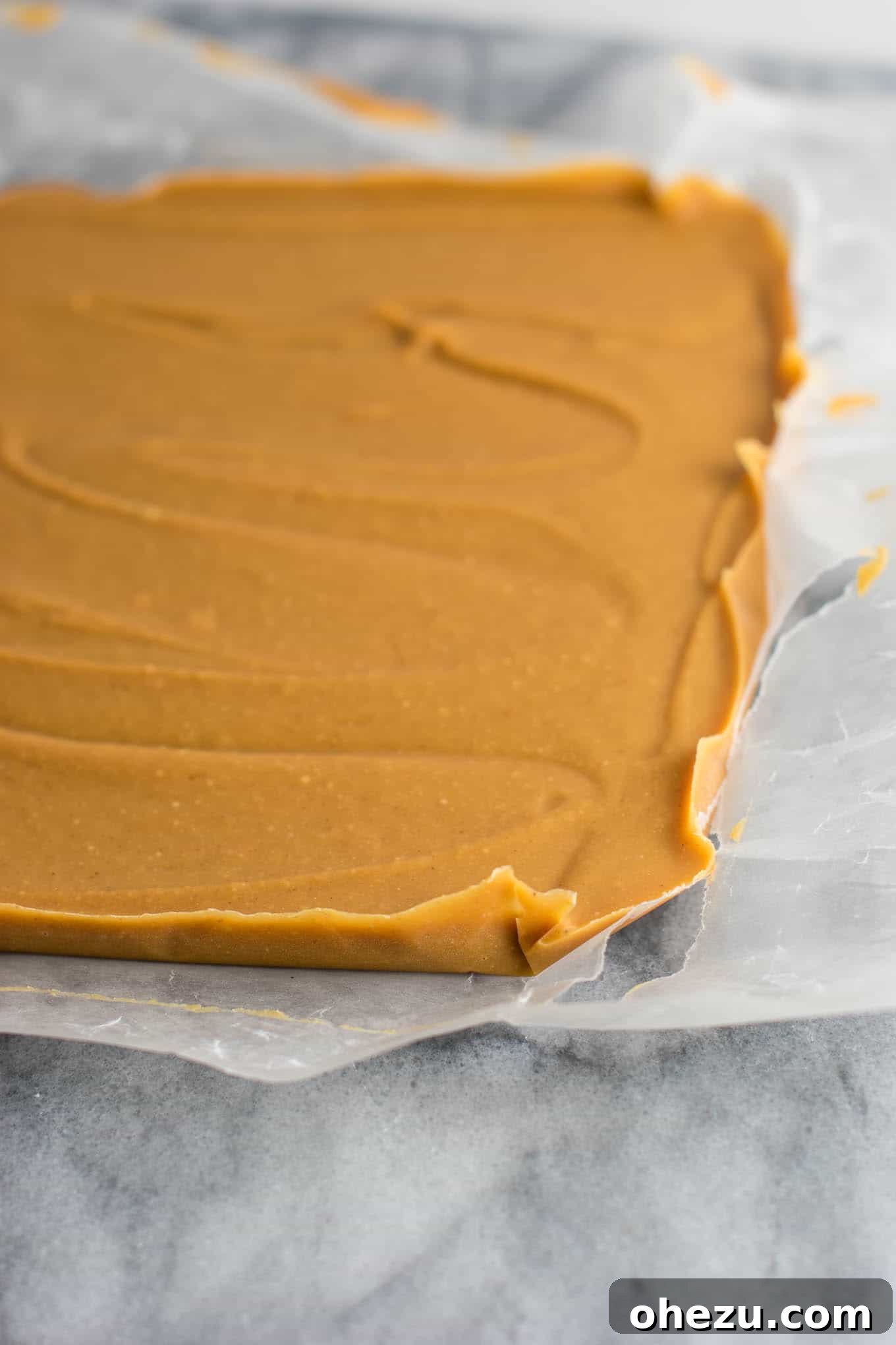 Ultimate healthy vegan peanut butter fudge recipe, showcasing the creamy texture. #healthyfudge #healthyveganfudge #vegandessert #peanutbutter #glutenfree #vegan
