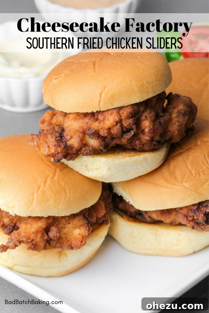 Super Bowl 2022 Your Championship Feast 17 Southern Fried Chicken Sliders, a Cheesecake Factory copycat recipe for game day