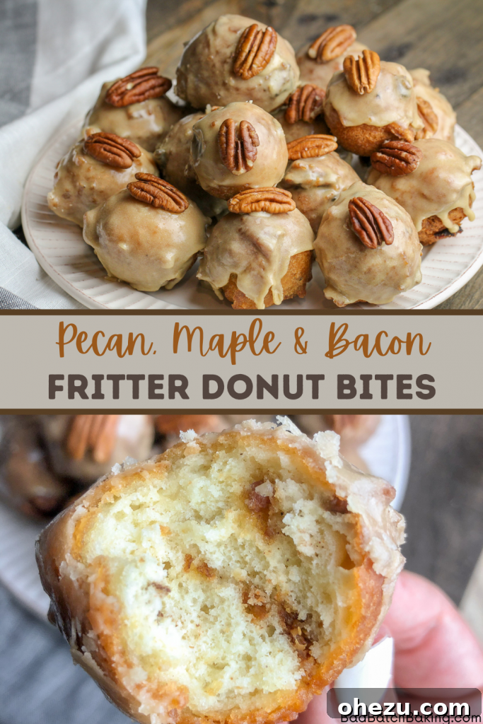 Super Bowl 2022 Your Championship Feast 19 Sweet and savory Pecan, Maple & Bacon Fritter Donut Bites, a unique game day dessert