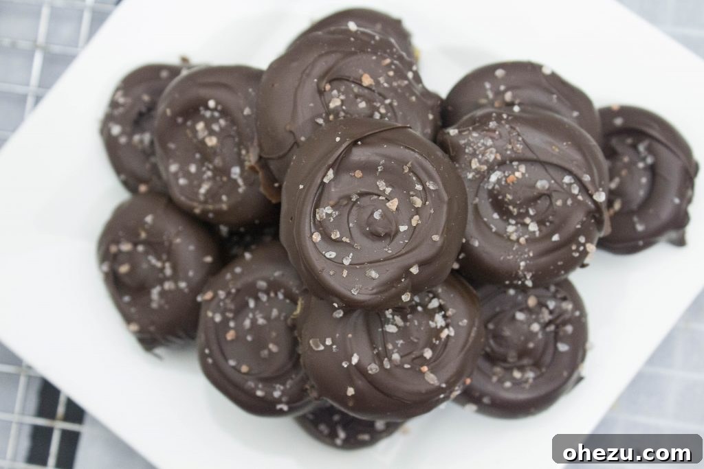 Super Bowl 2022 Your Championship Feast 22 Rich Salted Peanut Butter Patties dipped in dark chocolate, a decadent game day treat