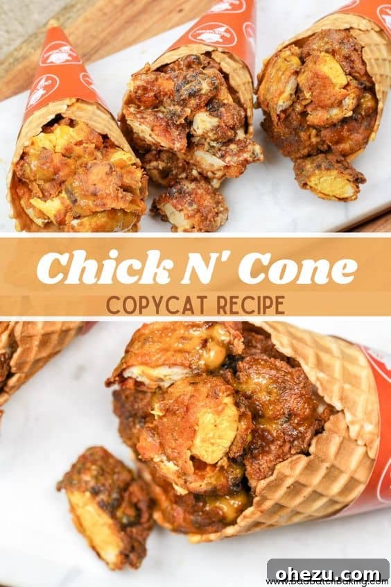 Super Bowl 2022 Your Championship Feast 7 Portable Chick N' Cone copycat recipe, perfect for mess-free Super Bowl snacking