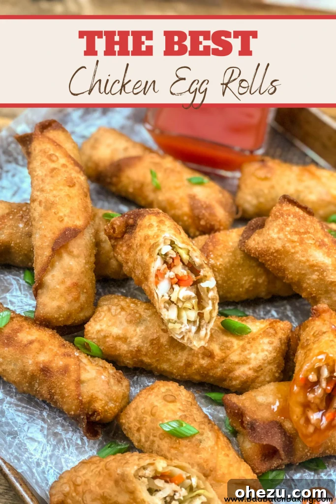 Irresistibly Crispy General Tso's Chicken Recipe 13 Crispy homemade Chicken Egg Rolls with dipping sauce
