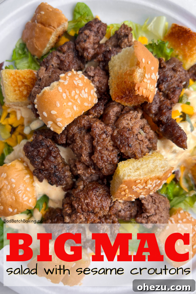 Big Mac Salad ready to be served