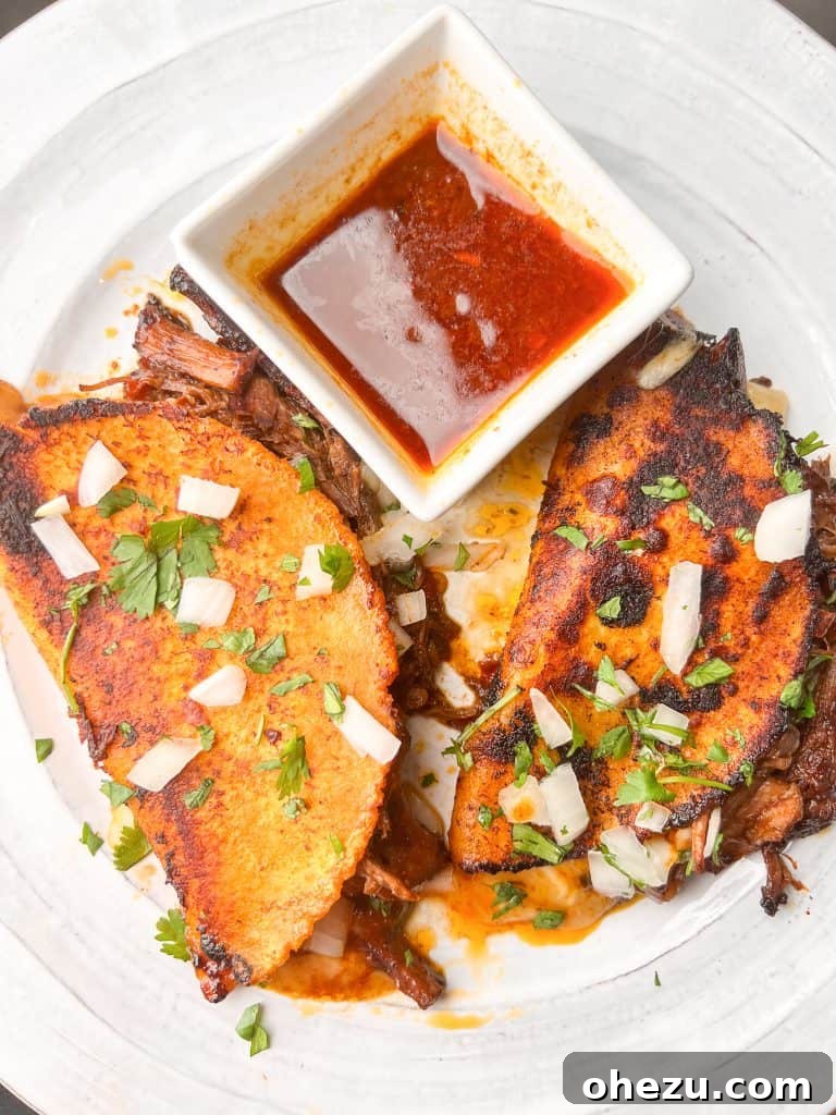 Birria Tacos Recipe Instant Pot Slow Cooker Dutch Oven Options 3 Delicious Birria Tacos with dipping consommé