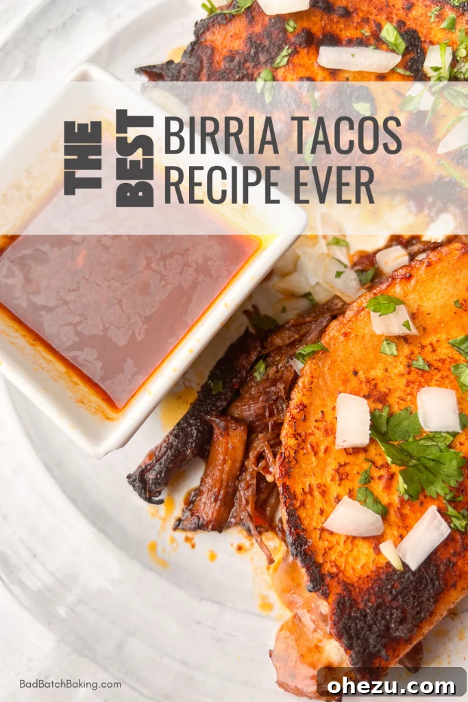 Birria Tacos Recipe Instant Pot Slow Cooker Dutch Oven Options 7 Birria Tacos ready to serve with fresh garnishes