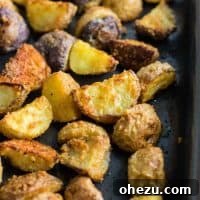 Easy garlic parmesan roasted potatoes recipe