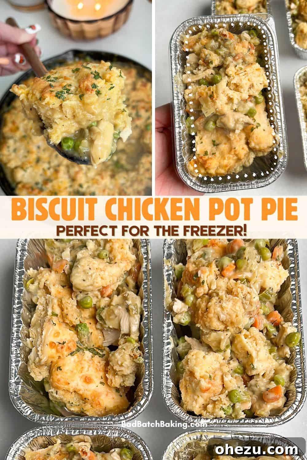 Savory Chicken Pot Pie Crowned with Cheddar Bay Biscuits 10 A final shot of the chicken pot pie with biscuits, ready to be served from the skillet.