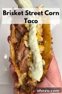 Savory Brisket Tacos with vibrant street corn salsa