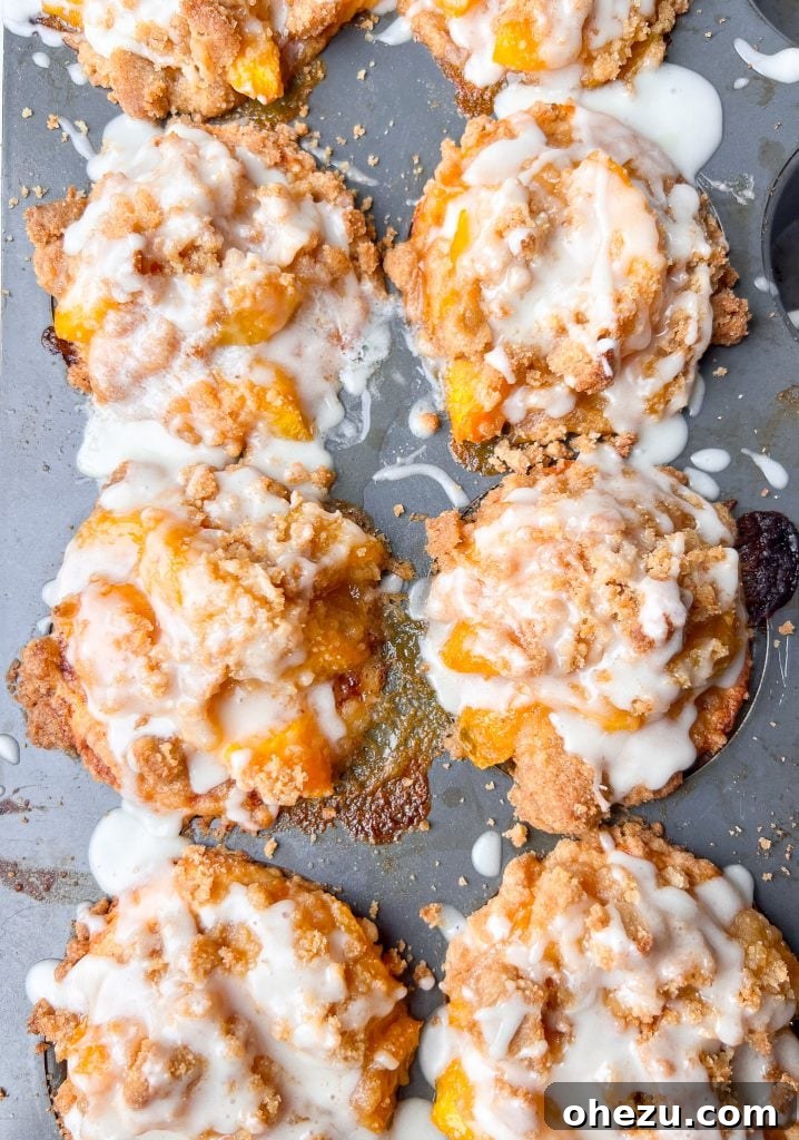 Delicious Peach Cobbler Cinnamon Rolls - Perfect for breakfast or dessert
