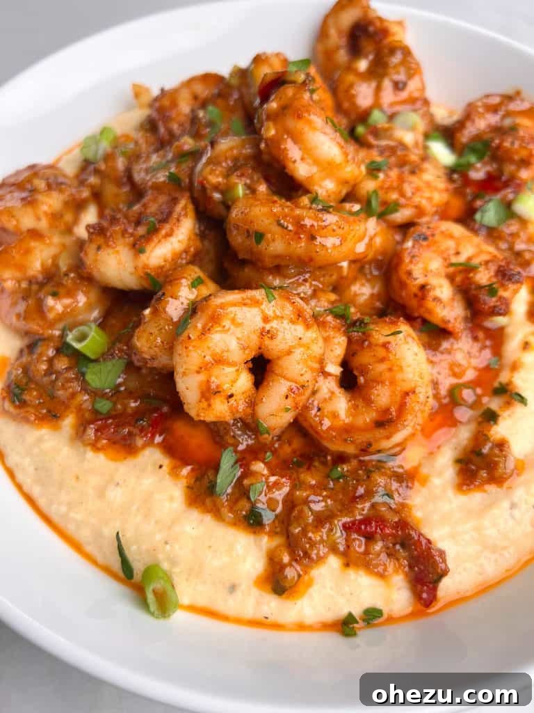 Down-Home Southern Shrimp and Grits 2 Authentic Southern Shrimp and Grits plated beautifully