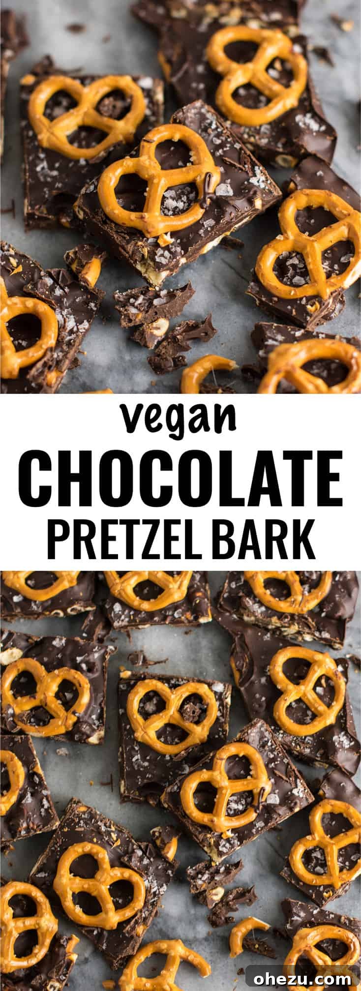 Vegan Sweet & Salty Chocolate Pretzel Bark 15 Another aesthetic shot of the Vegan Chocolate Sea Salt Pretzel Bark, perfect for tempting taste buds.