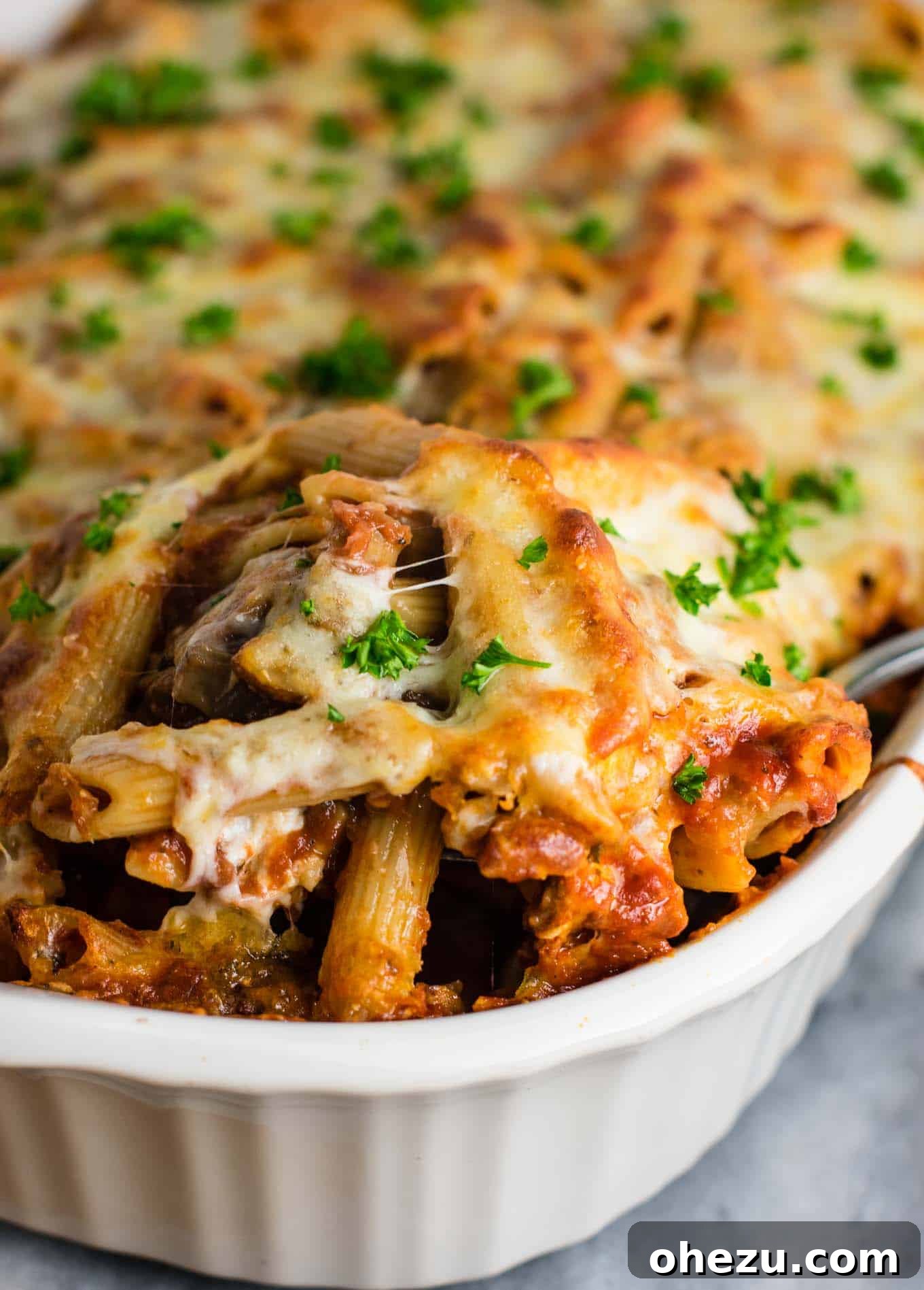 Velvet Ziti Bake Meatless Luxury 12 This Meatless Million Dollar Baked Ziti Recipe is an easy and impressive vegetarian dinner