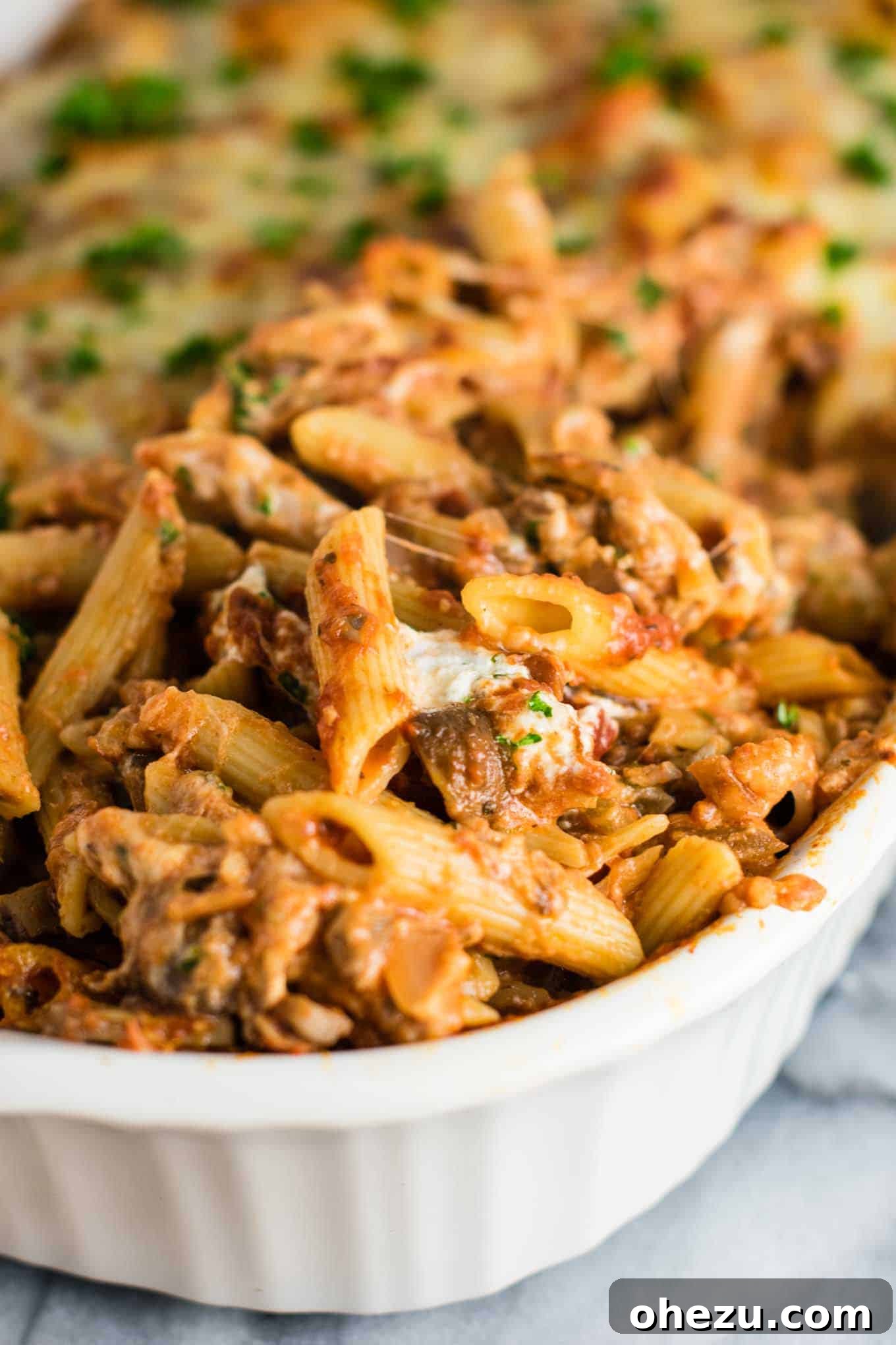 Velvet Ziti Bake Meatless Luxury 18 baked ziti
