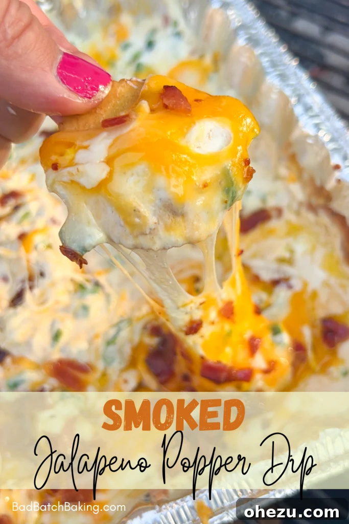 Smoky Jalapeno Fiesta Dip 6 Smoked Jalapeno Popper Dip served for a party