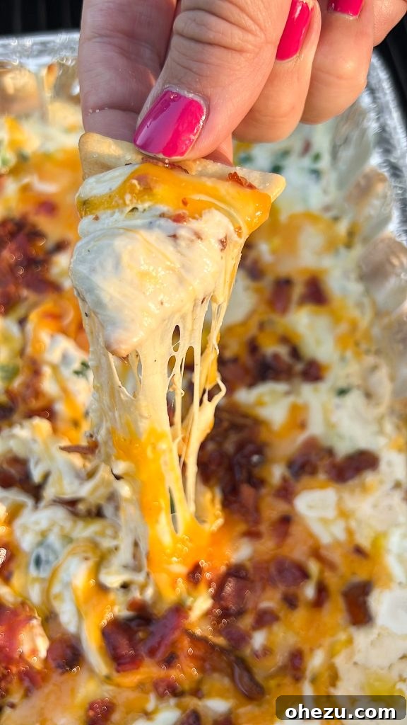 Smoky Jalapeno Fiesta Dip 4 Smoked Jalapeno Popper Dip ingredients in a pan before smoking