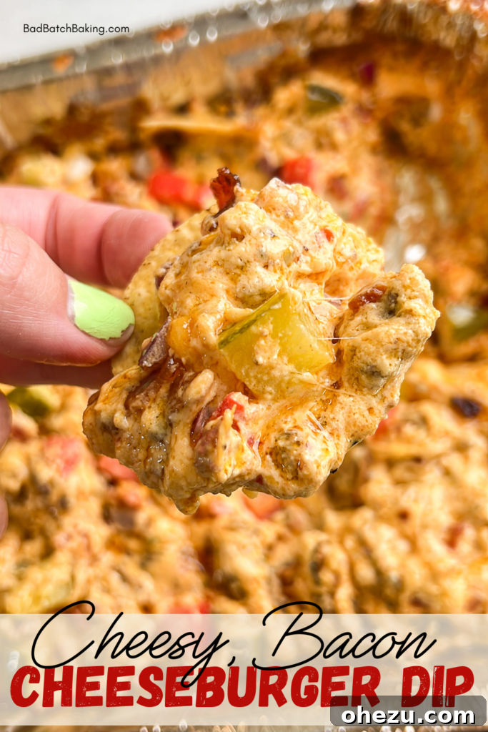 Ultimate Bacon Cheeseburger Dip 6 Cheeseburger dip
