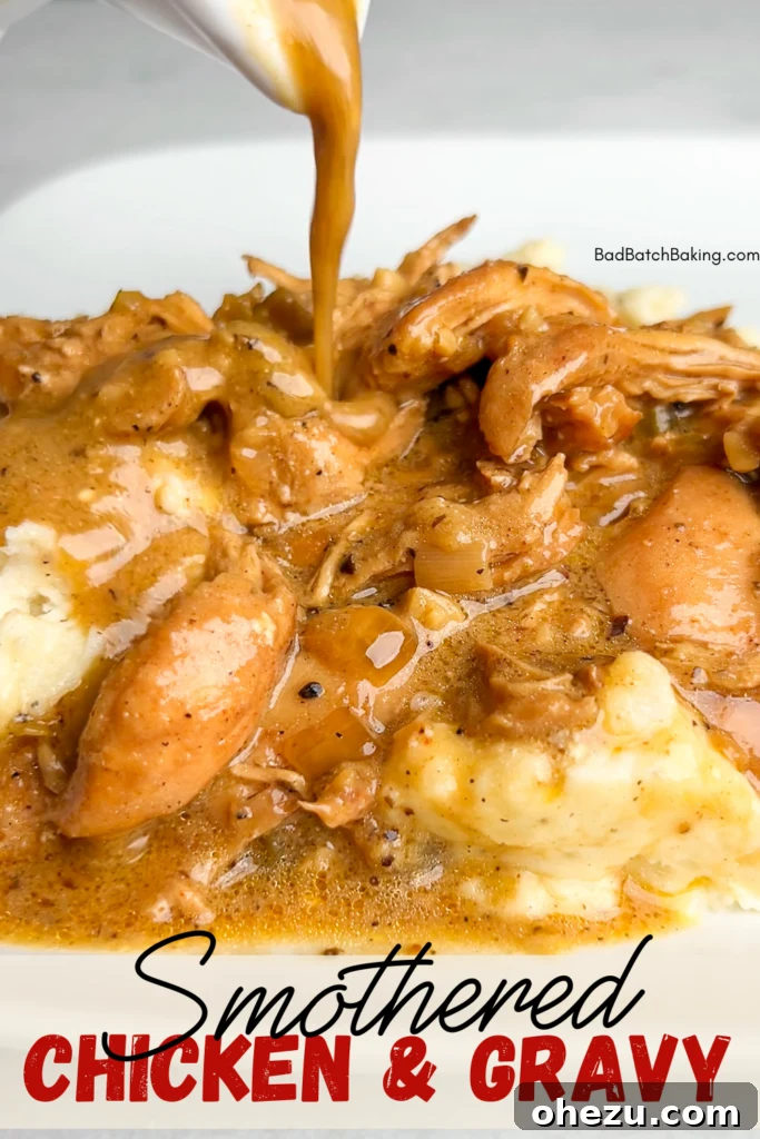 smothered chicken and gravy