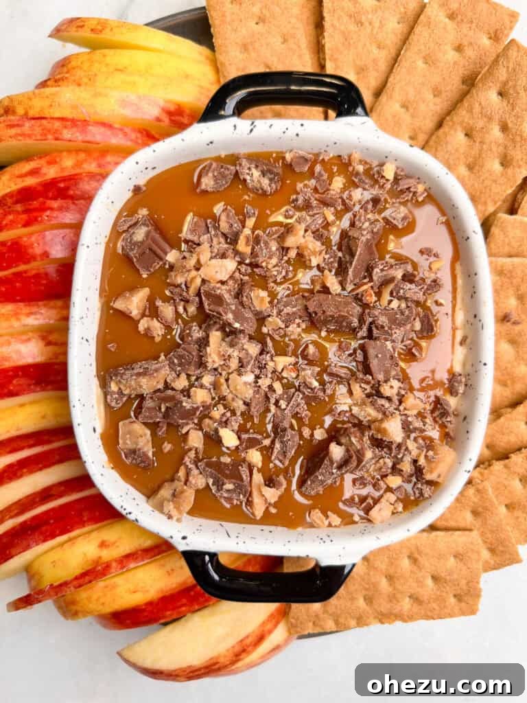 Caramel Apple Dip with fresh apples