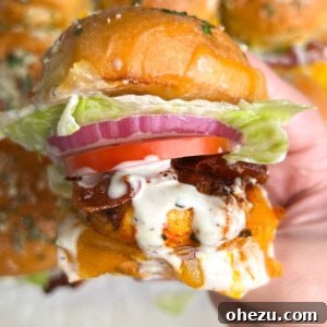 Chicken bacon ranch sliders