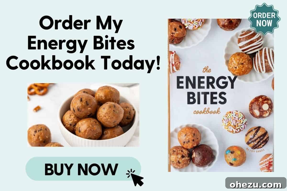 Order my cookbook now to discover more delicious energy bite recipes.