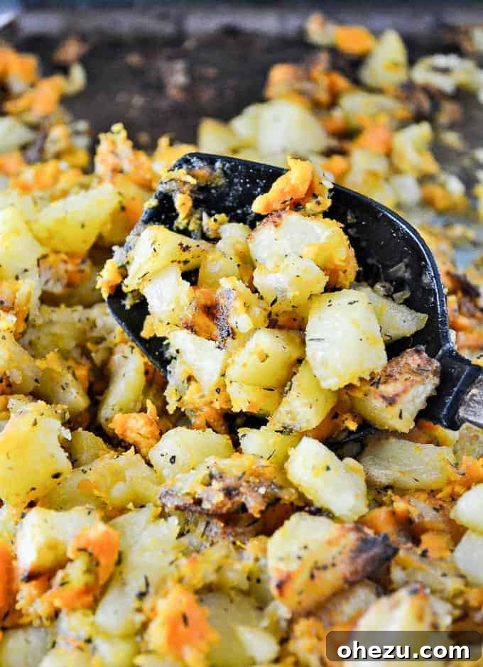 Plant-Powered Breakfast Hash 14 A beautifully presented serving of the homemade vegan breakfast hash, showcasing its crispy texture.