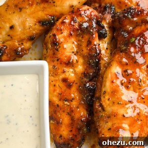 Air-Fried Hot Lemon Pepper Ranch Chicken Tenders 11 Final presentation of Hot Lemon Pepper Ranch Air Fried Chicken Tenders, ready to serve.