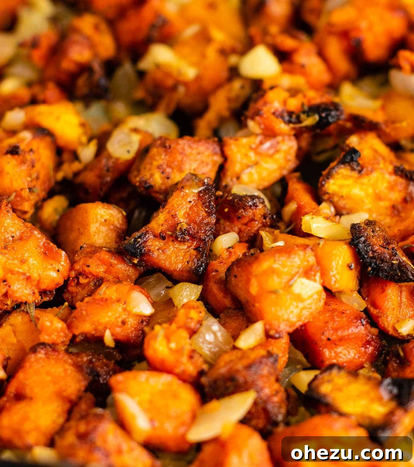sweet potato hash ready for serving