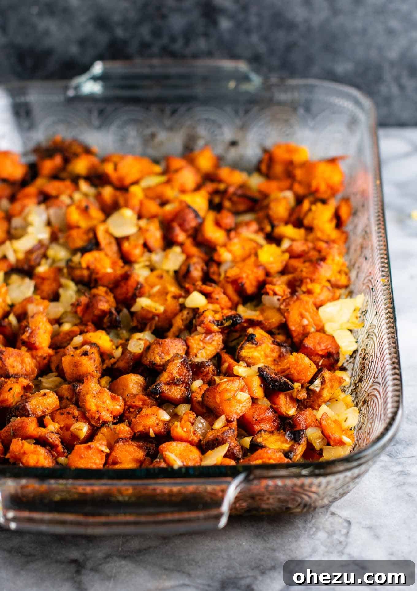 Sweet potato hash paleo recipe, served and ready